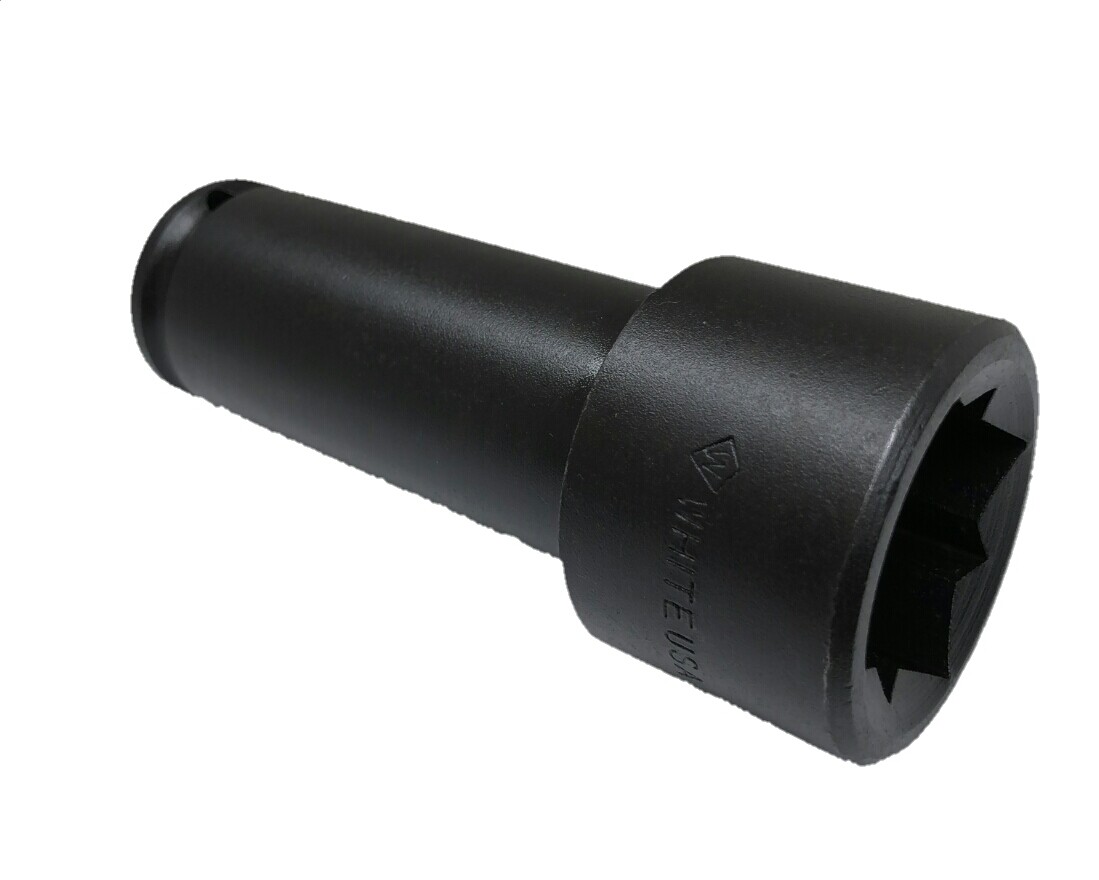 White USA Lineman Sockets 3/4x13/16 and 1x1-1/8 Combo Deal Buy Together and Save