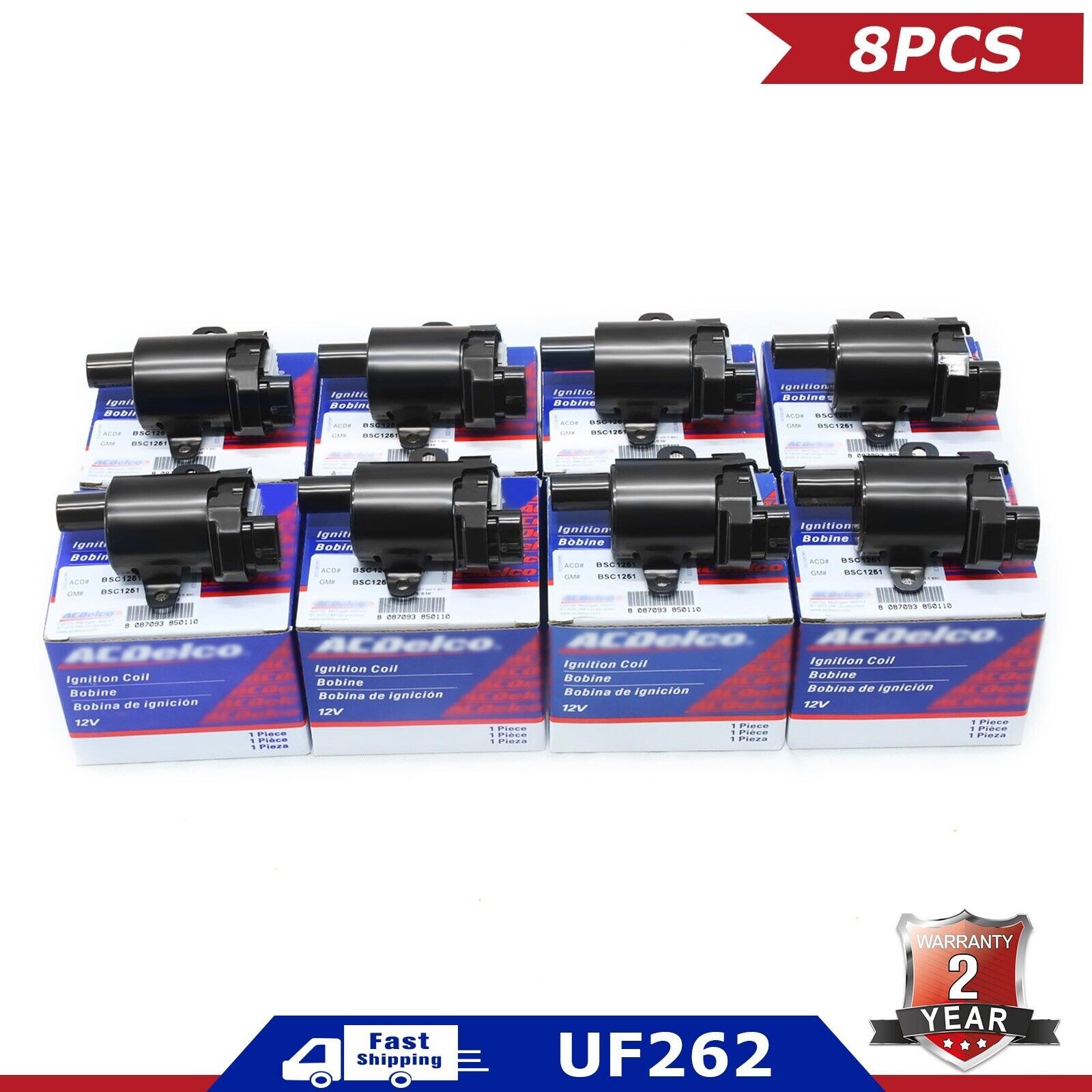 UF262 8PC Ignition Coil & Spark Plug Wires For Chevy Silverado 1500 2500 GMC US￥