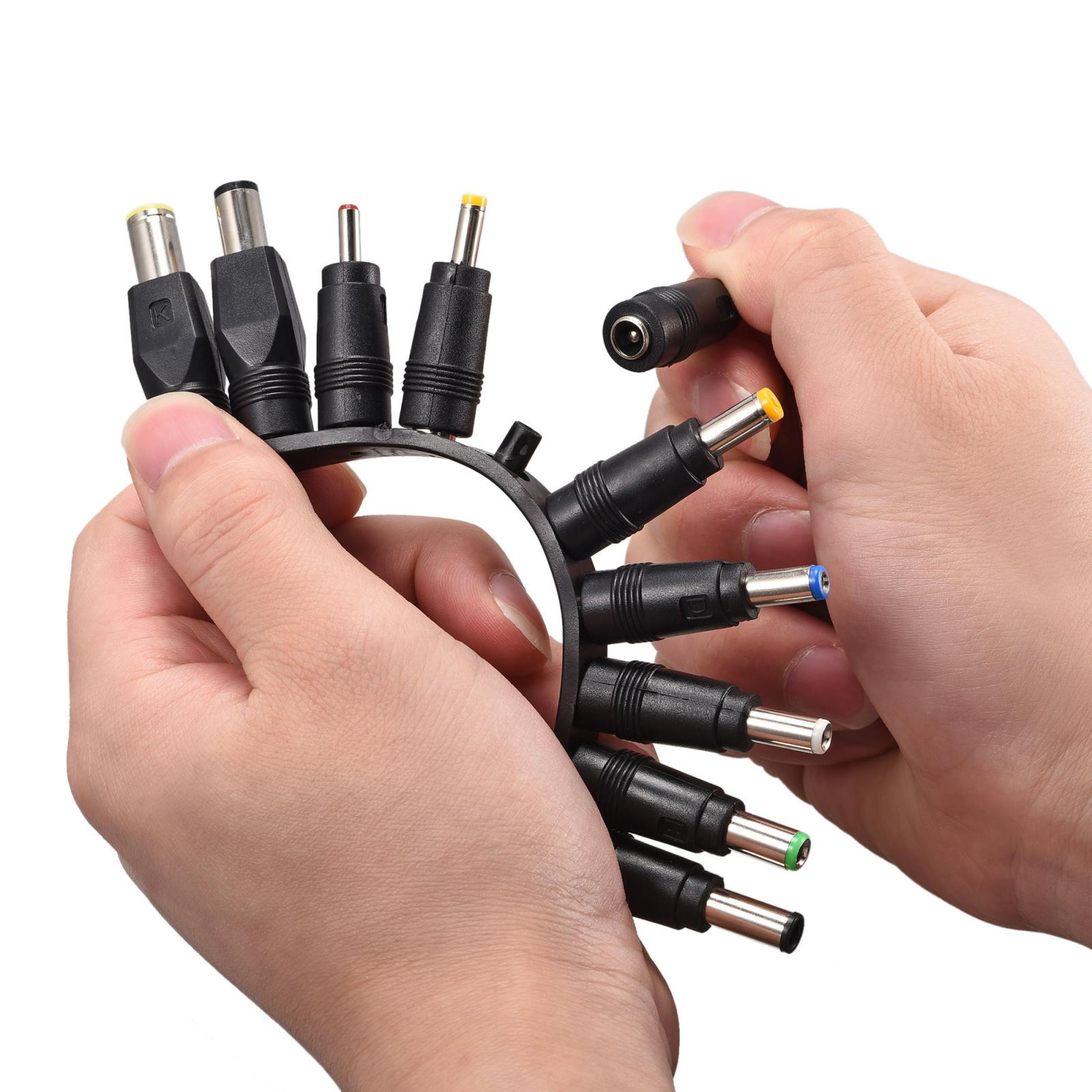 10pcs DC Power Adapter Kit 5.5 x 2.1mm Jack Converter Barrel Connector Set