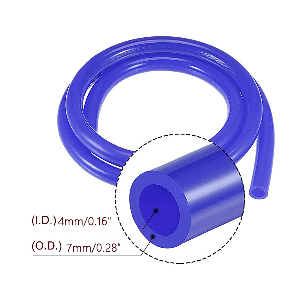10 Feet Blue ID:5/32"(4mm) Fuel Air Silicone Vacuum Hose Line Tube Pipe