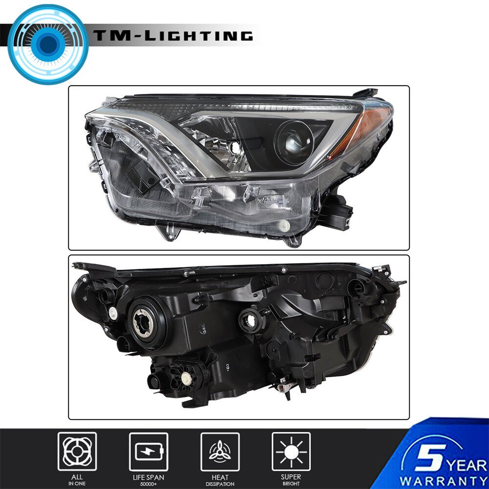 Pair Headlights Halogen Headlamps Left&Right Side For 2016 2017 2018 Toyota Rav4