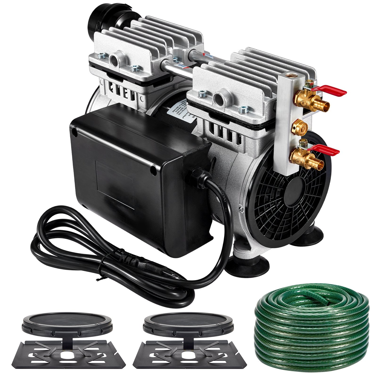 Pond Aerator Lake Pond Aeration Kit 3/4 HP w/ 2x98' Tubes 2x10.4" Diffusers