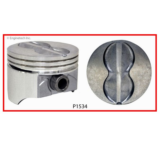 4.00" Bore Flat Top Pistons w/ Pins for Chevrolet SBC 350 STD 020 030 040 060