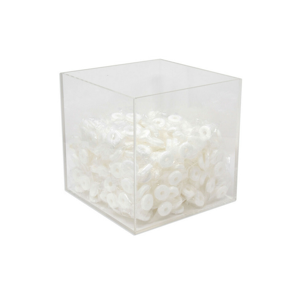 5 Sided Lucite Clear Acrylic Cube Bin Retail Display