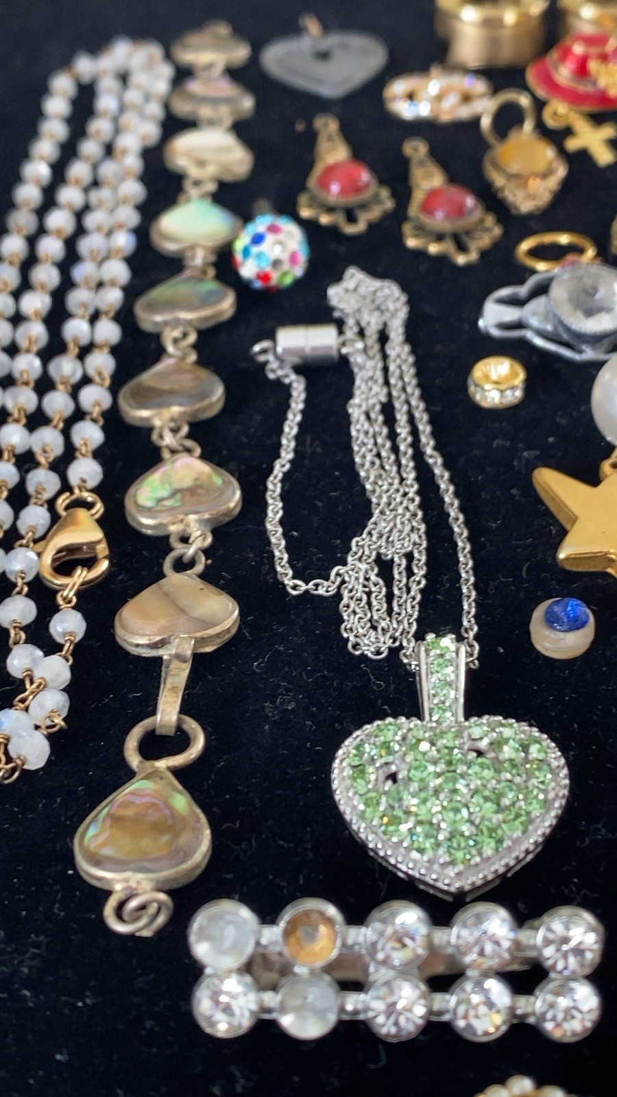 Vintage Jewelry Repair Lot ~ Crafts Repurpose Broken Missing Parts ~ Unique Item