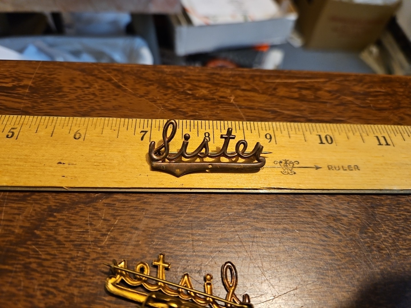 Lot Of 58 Sister Pins France Vintage 60s Brass Stampings Findings Jewelry