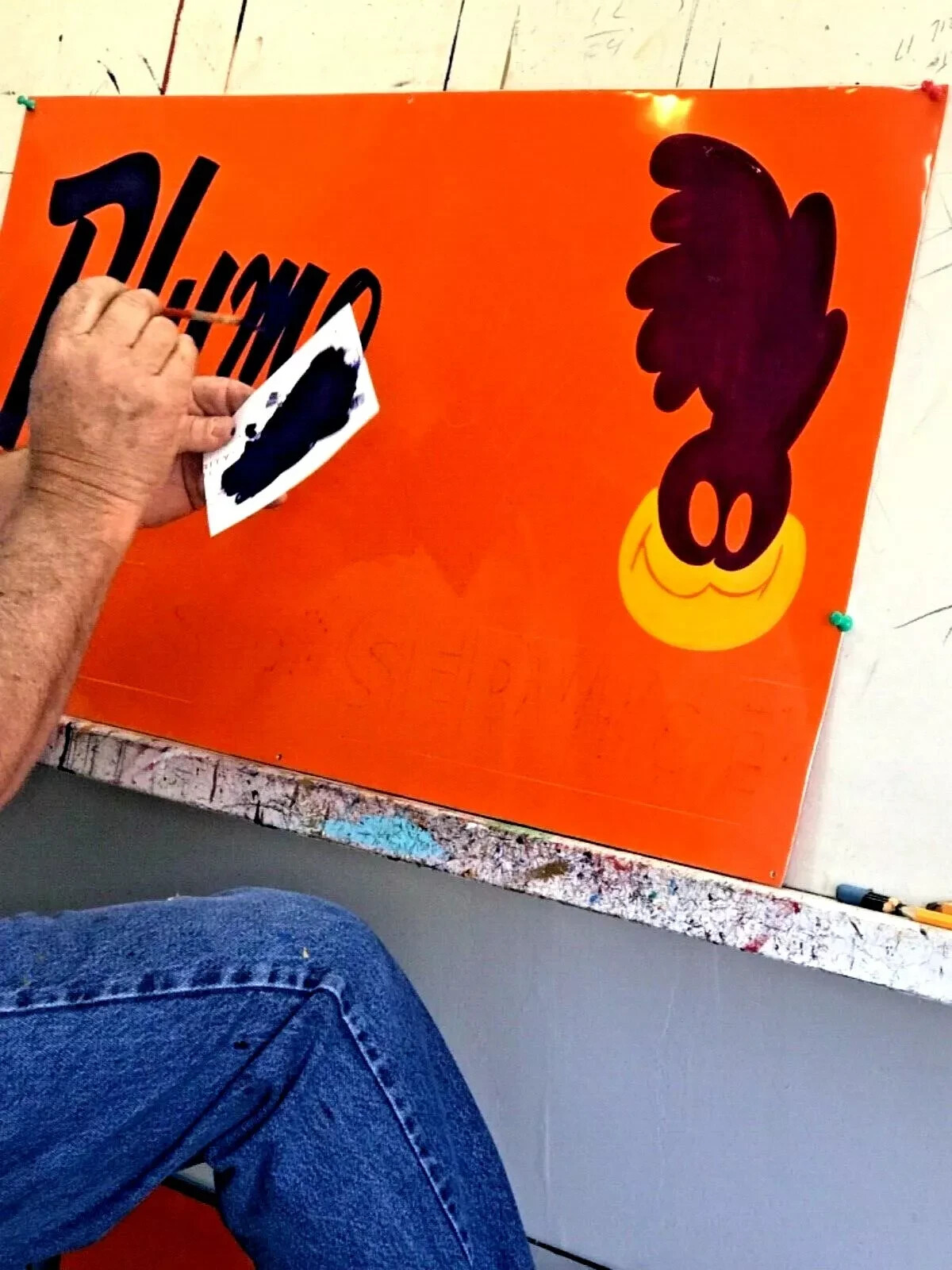 36" SCHWINN BICYCLE SHOP DEALER HAND PAINTED METAL SIGN Made by Old Sign Painter