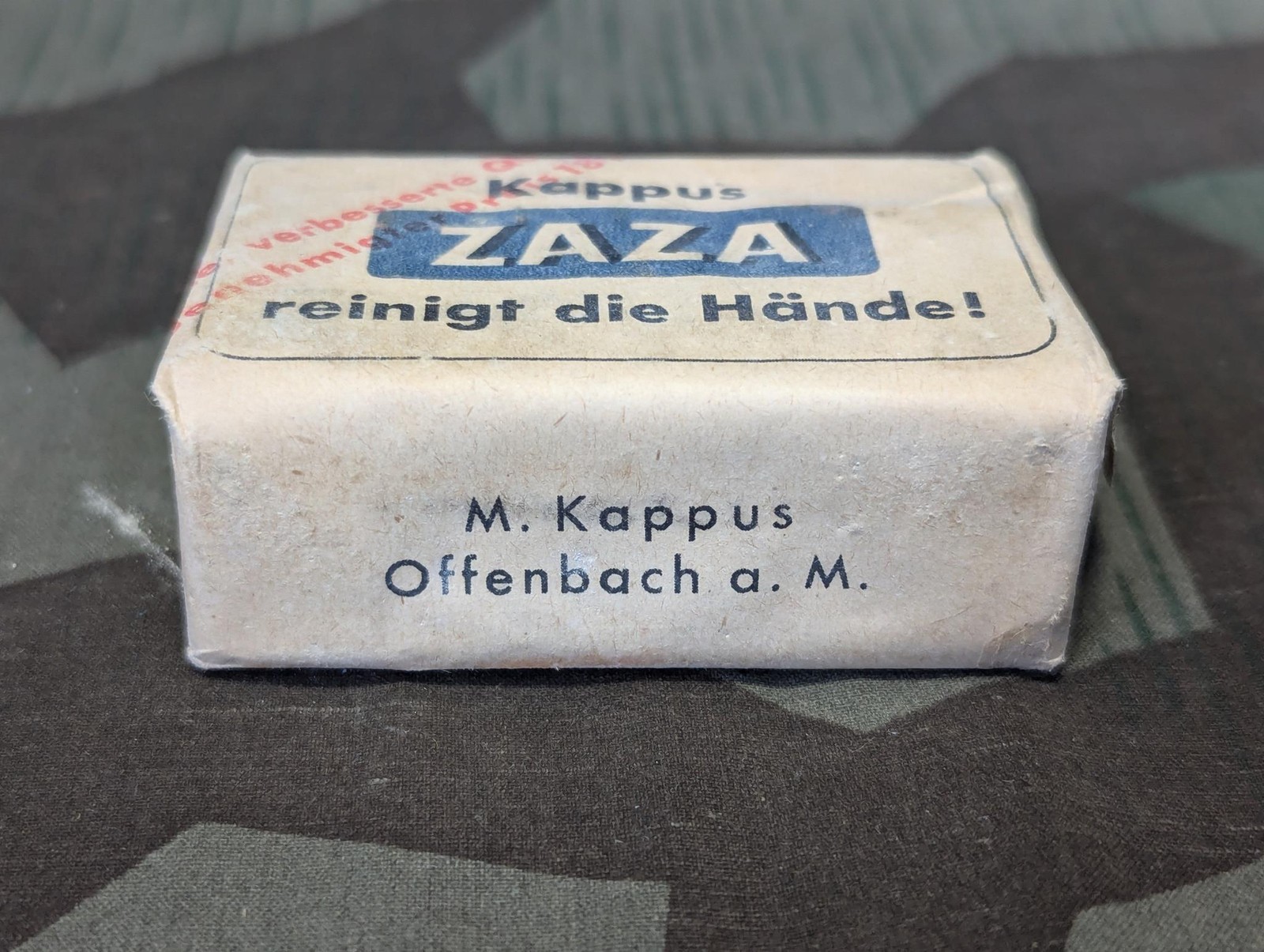 One Original 1940s WWII German Zaza Hand Soap Bar 1942 Vintage Wehrmacht Army