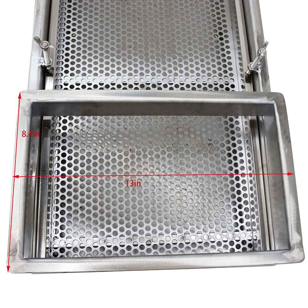 Electric Shaker Stainless Steel Linear Vibrating Screen Sifter with 7mm Screen