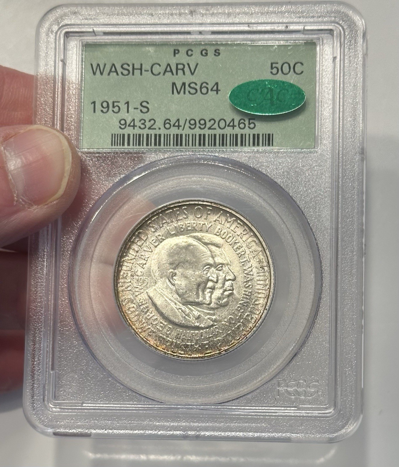 1951-S Washington Carver Commemorative Half Dollar 50C PCGS MS65 OGH