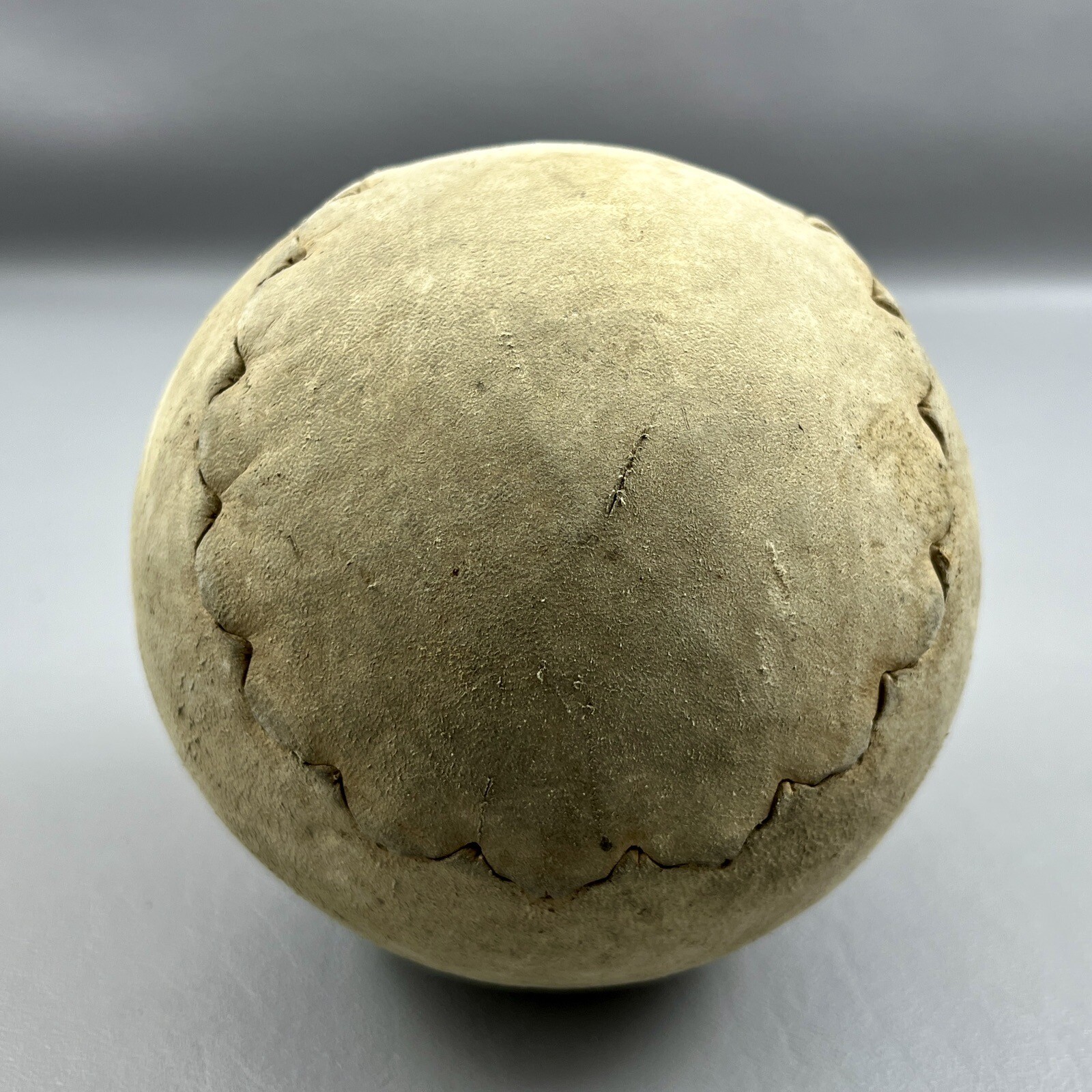 Antique Vintage 16" Oversized Leather Hand Stitched Softball