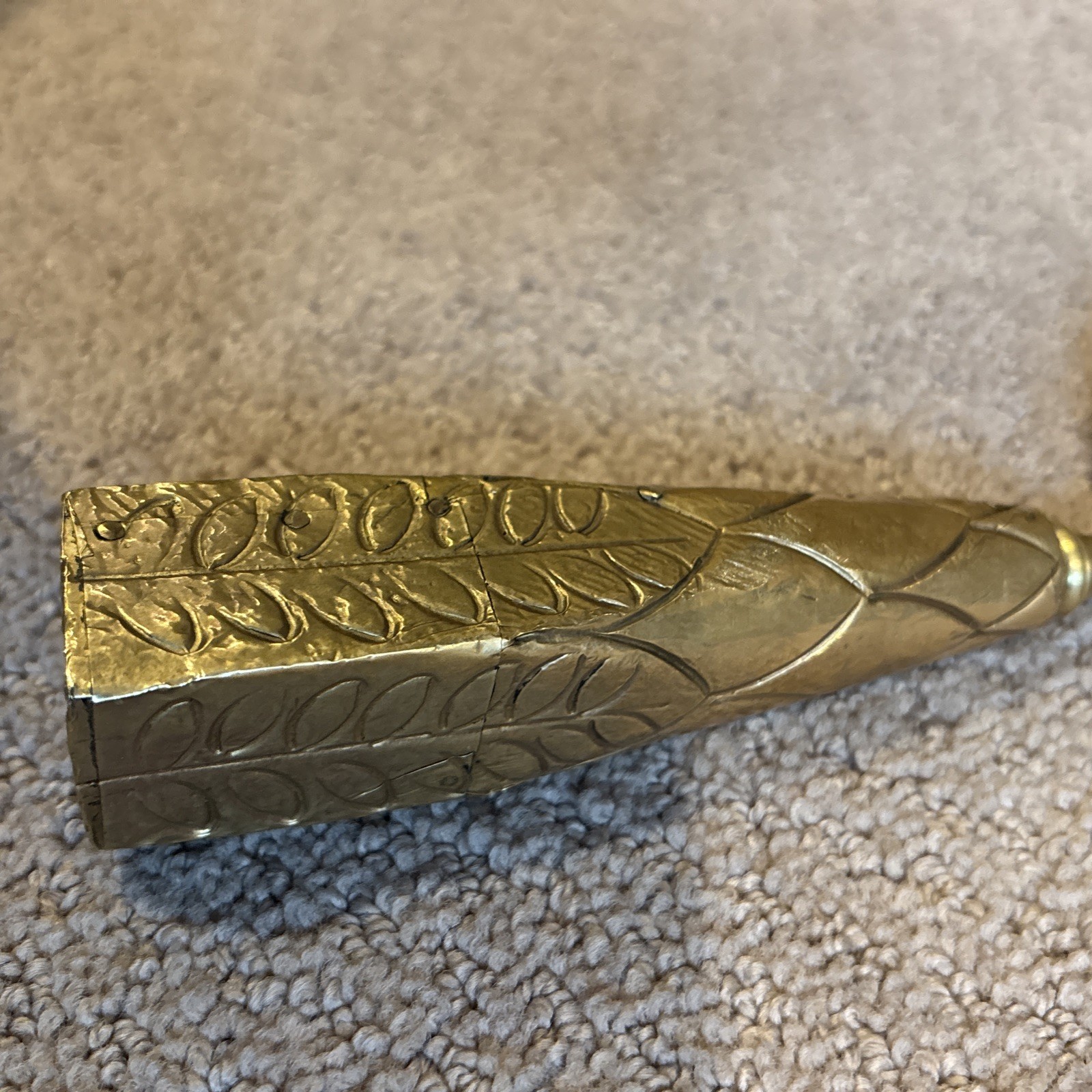 Vintage Handheld Brass Magnifying Glass 5 Inch Lens Gorgeous