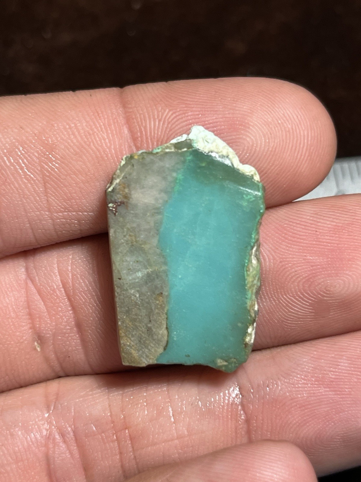 Inspiration Mine Gem Silica Chrysocolla 6.7g Blue Ice Slab Arizona Rare