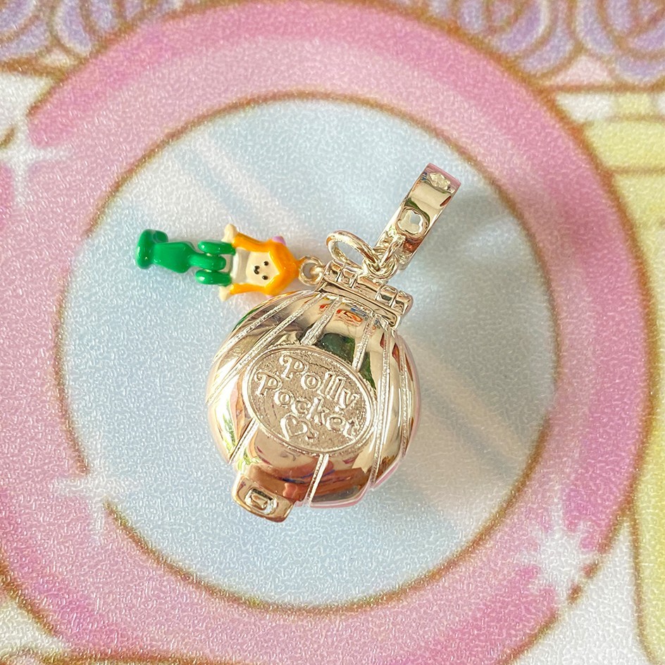 Polly pocket seashine mermaid locket sterling silver charm for bracelet