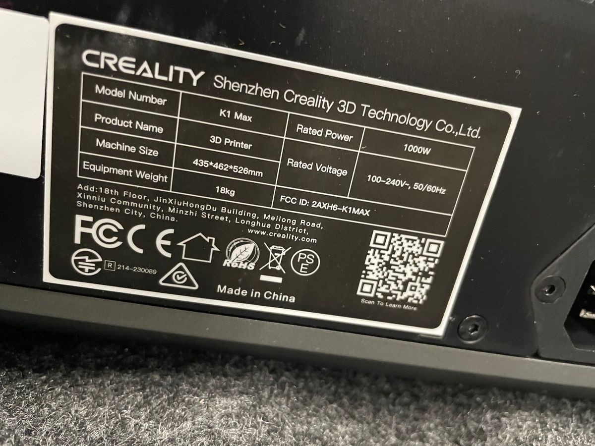 CREALITY K1 Max 3D Printer With AI Function High Speed*