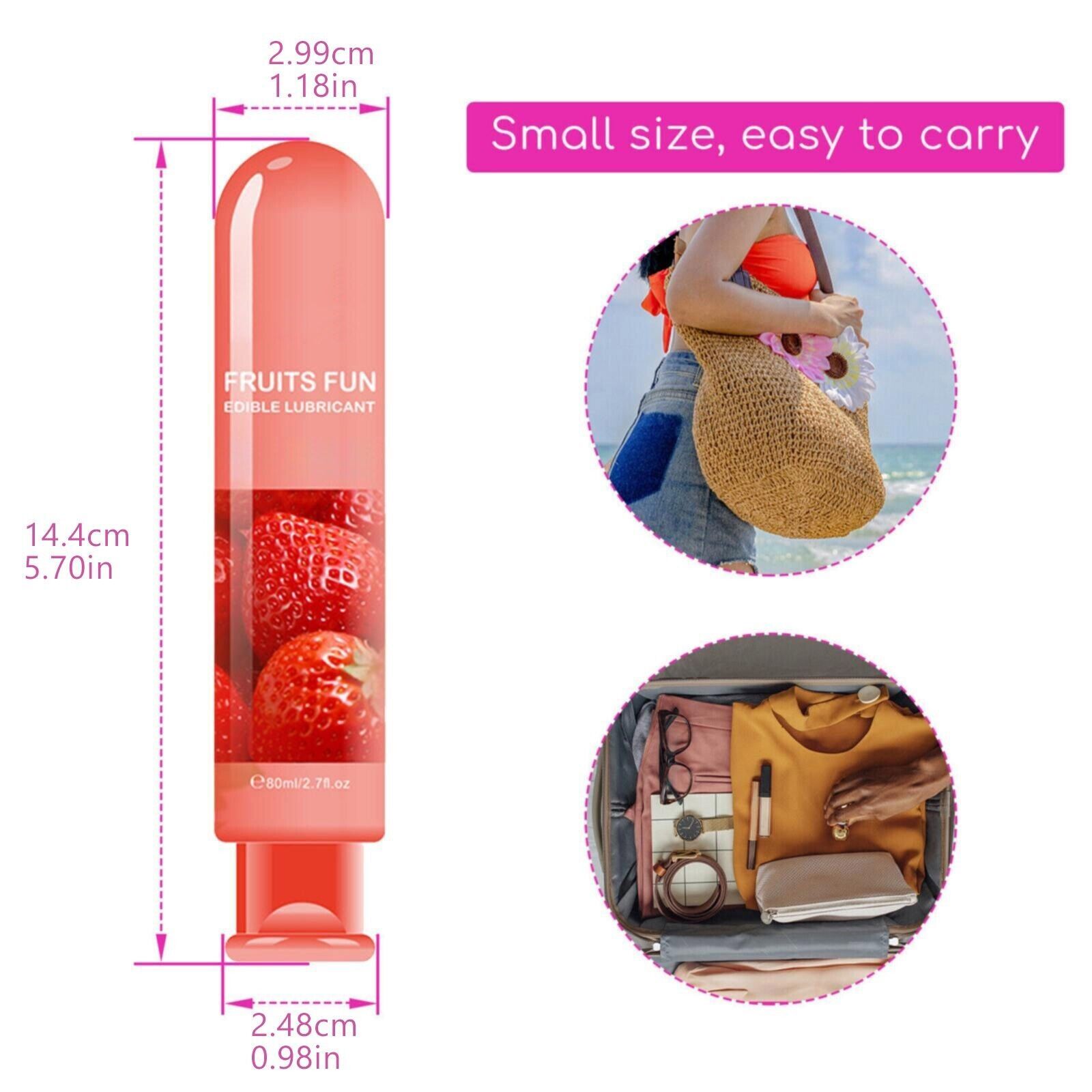 Edible Fruit Flavor Adult Lubricant Gel Lube Edible Oral Sex Sexual Massage Oil