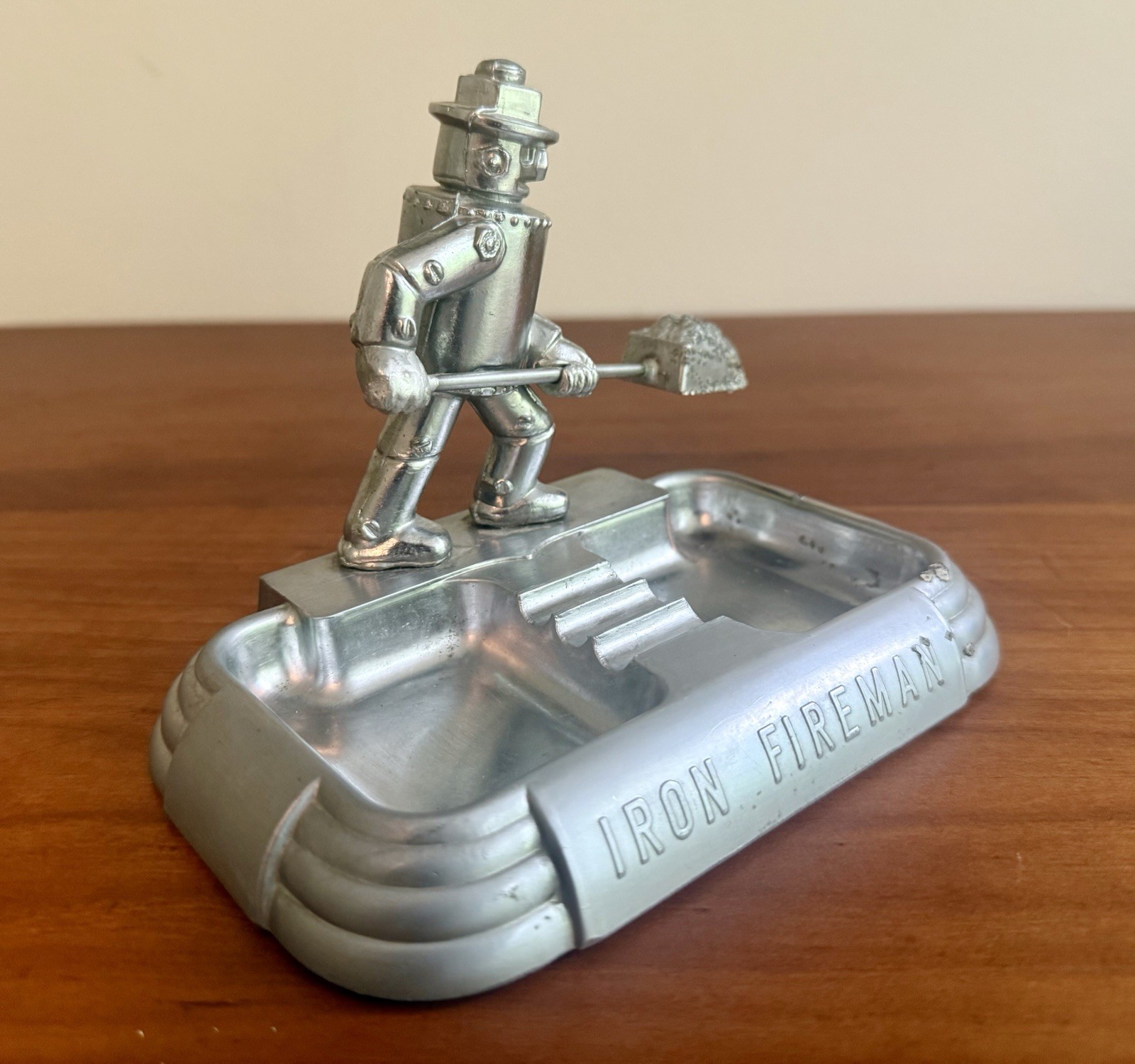 1920’s Art Deco Fireman Pen Holder Tray Trinket Dish Calling Card Cigar Ashtray