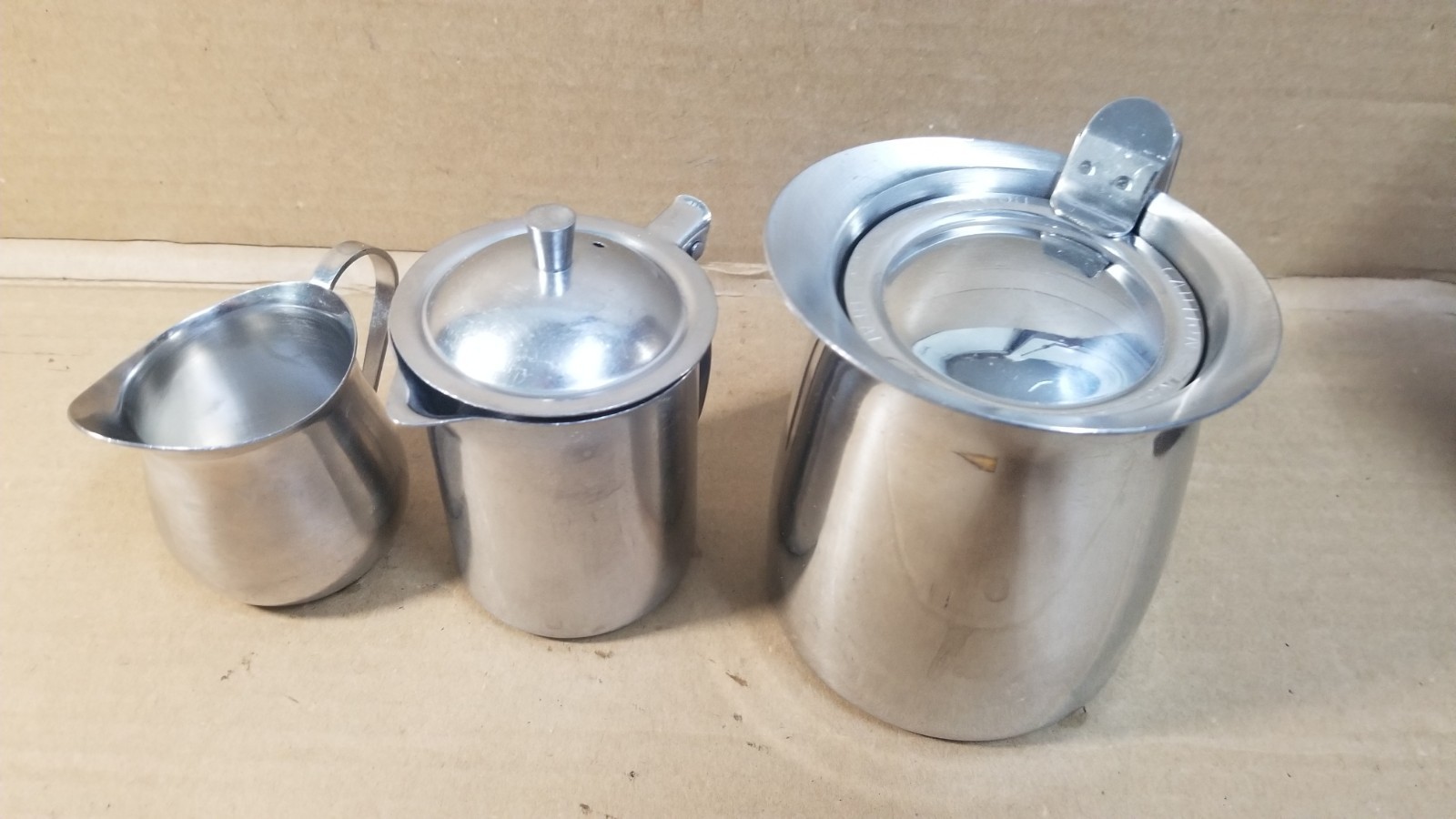 3 POLAR 133 HALCO S-202 Stainless Steel Creamer Cups
