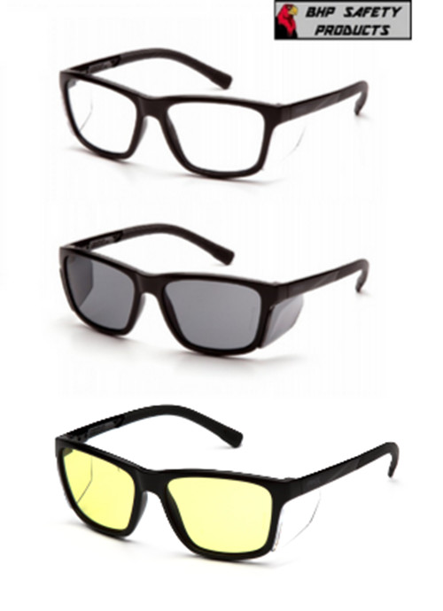 Pyramex Conaire Safety Glasses Black Frame with Integrated Side Shields 1/Pair