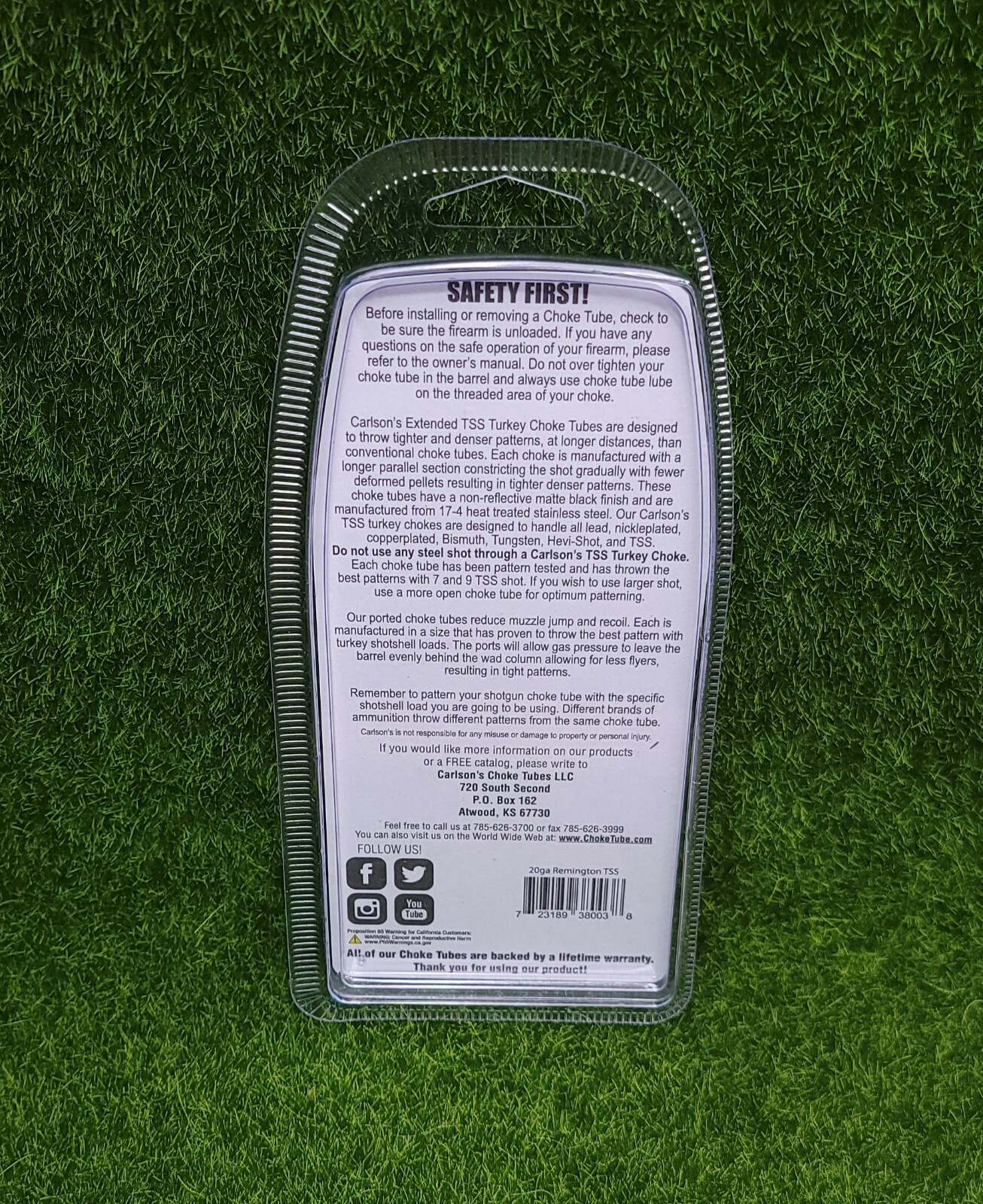 Carlson's Heavyweight TSS 20ga Remington Turkey Choke Tube .555 - 38003