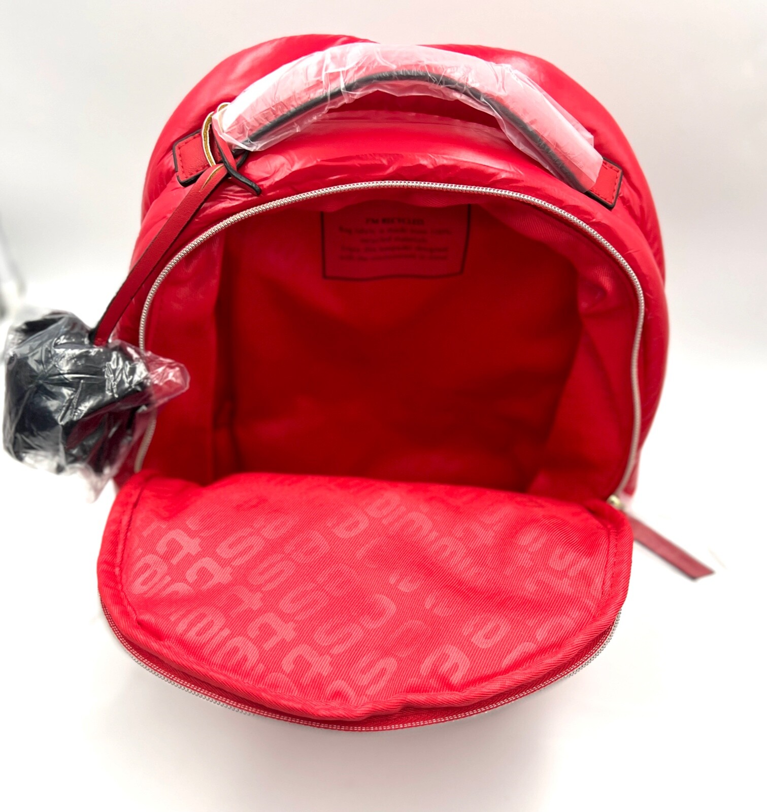 New! Estee Lauder Fluffy Backpack Makeup Bag ~ Red