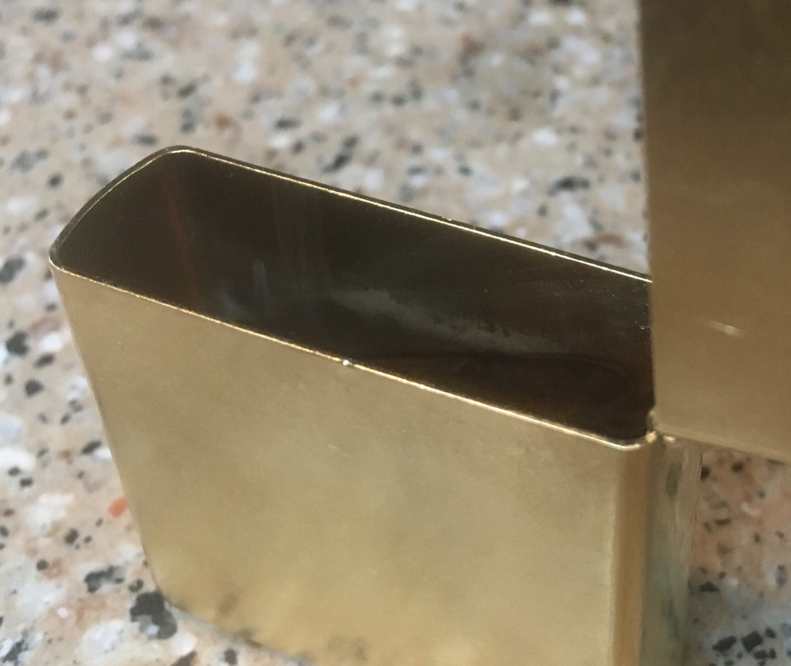 NEW Belle Kogan Zippo Lighter (CASE ONLY) Limited Edition Modern Art Deco Brass