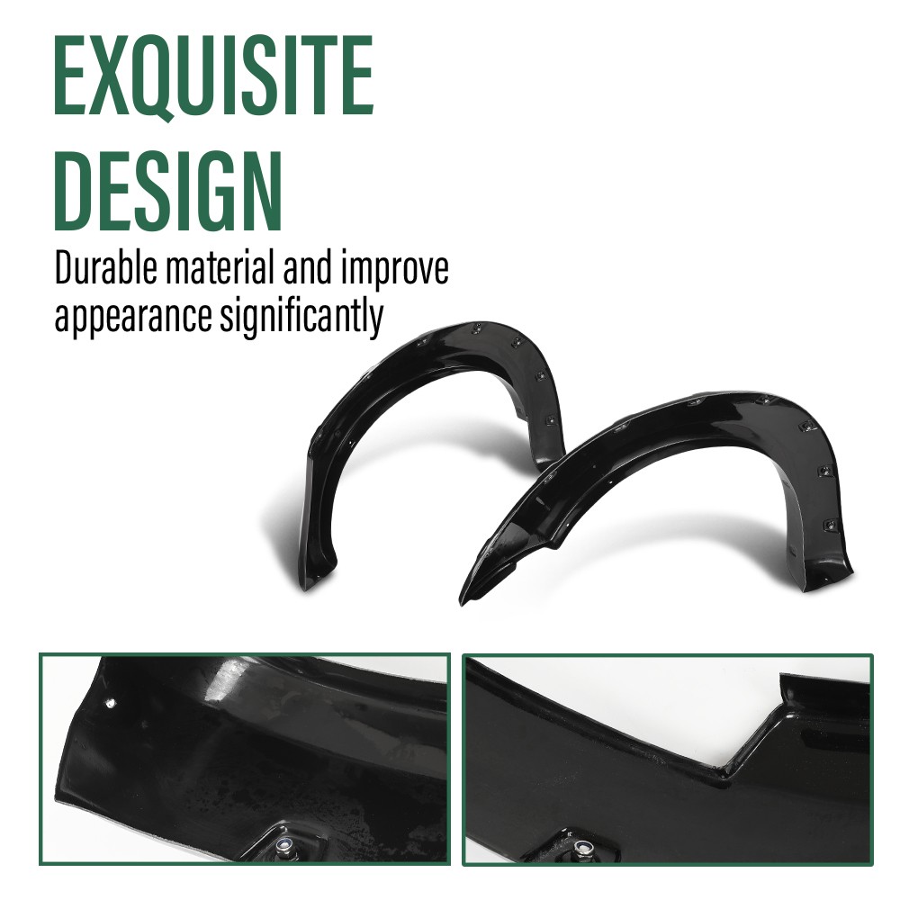 Pocket Rivet Bolt On Fender Flares Fit For 2006-2020 Nissan Frontier 5' Bed