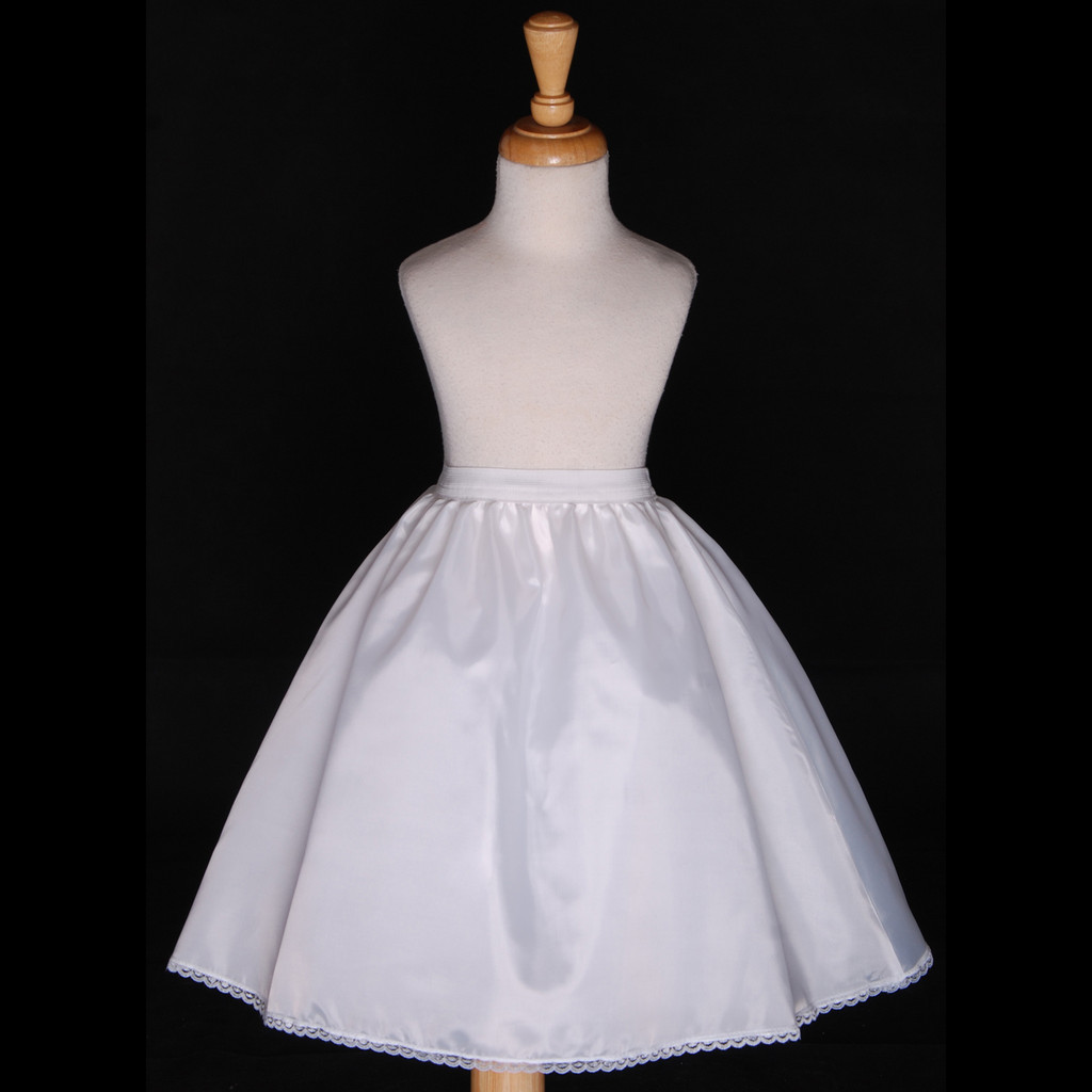 FREESHIPPING WEDDING FLOWER GIRL DRESS PETTICOAT SLIP UNDERSKIRT CRINOLINE S M L