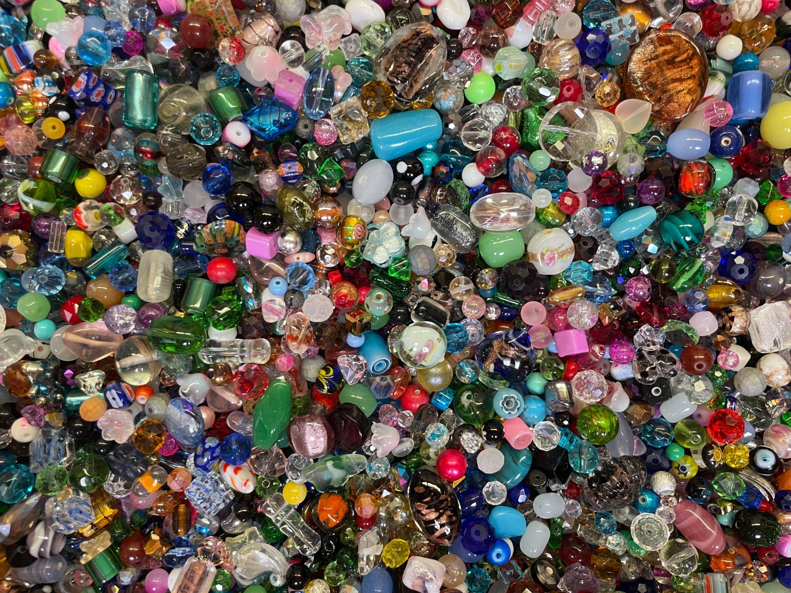 *~200~💕Piece Glass Loose Beads*7oz+ Bulk Mixed Lot #2 Craft Jewelry!!!😀*