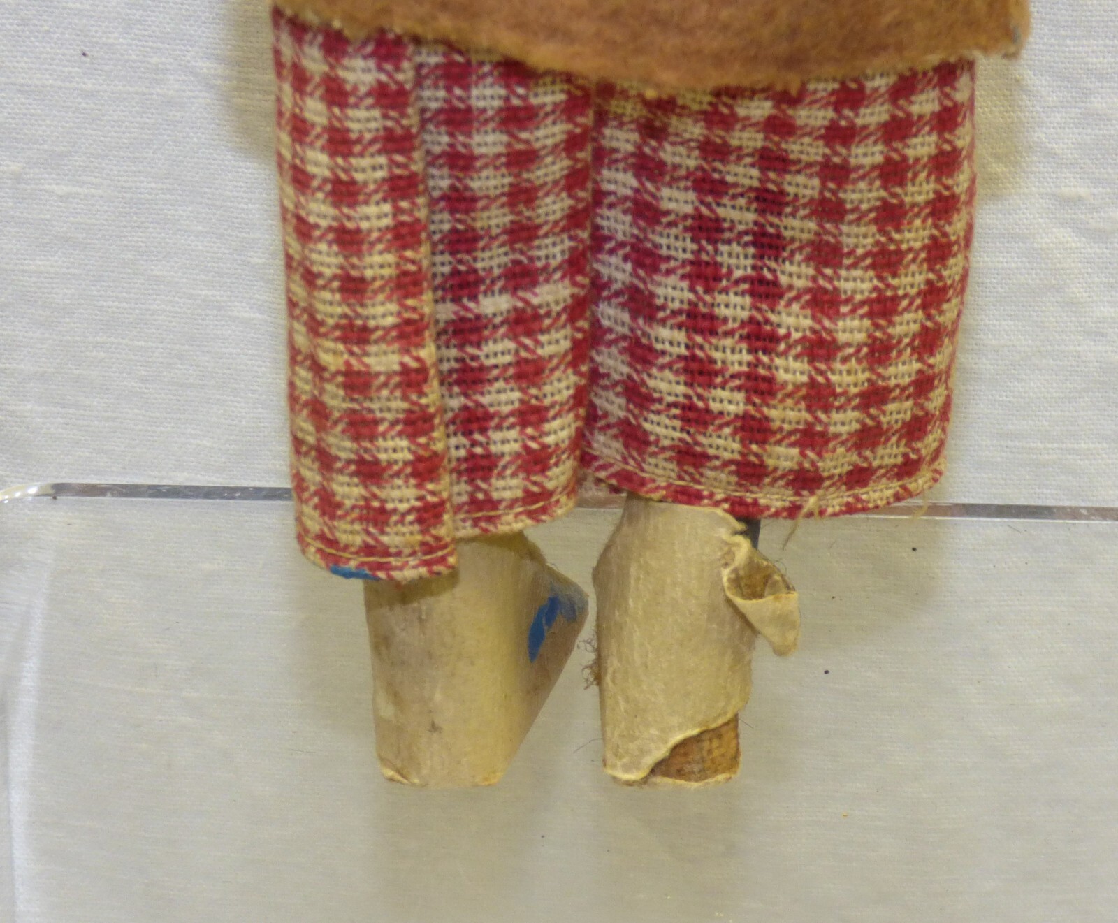 Skookum Dolls 10" Male & 9" Female w/ Taped Feet Side Glancing Eyes Vintage Pair