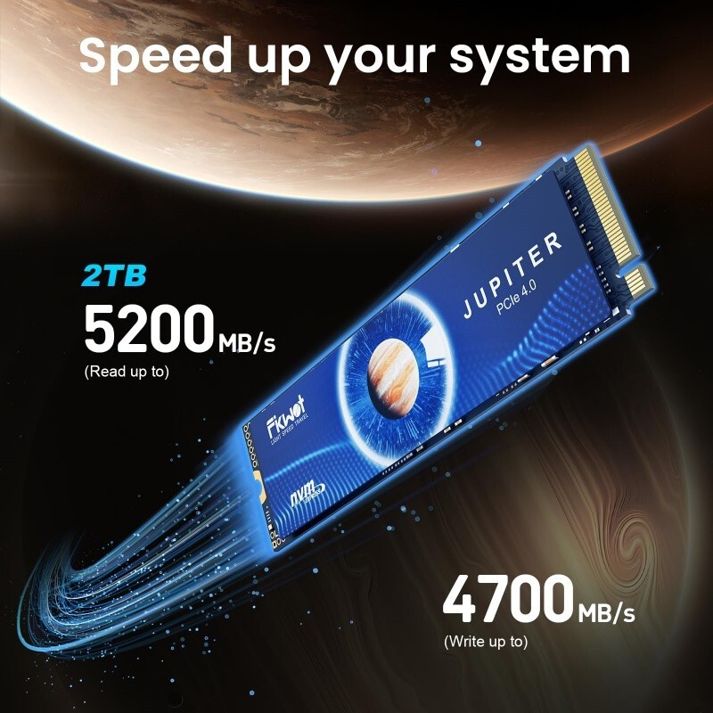 Fikwot 4TB 2TB 1TB SSD PS5 PCIe 4.0 NVMe M.2 SSD Internal Solid State Drive Lot