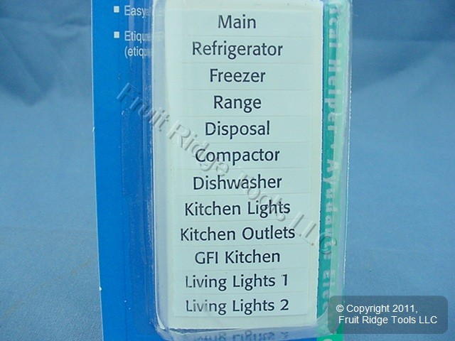 30 Package 68 Circuit Breaker Labels Electric Wiring Panel Identifiers 12512-LAB