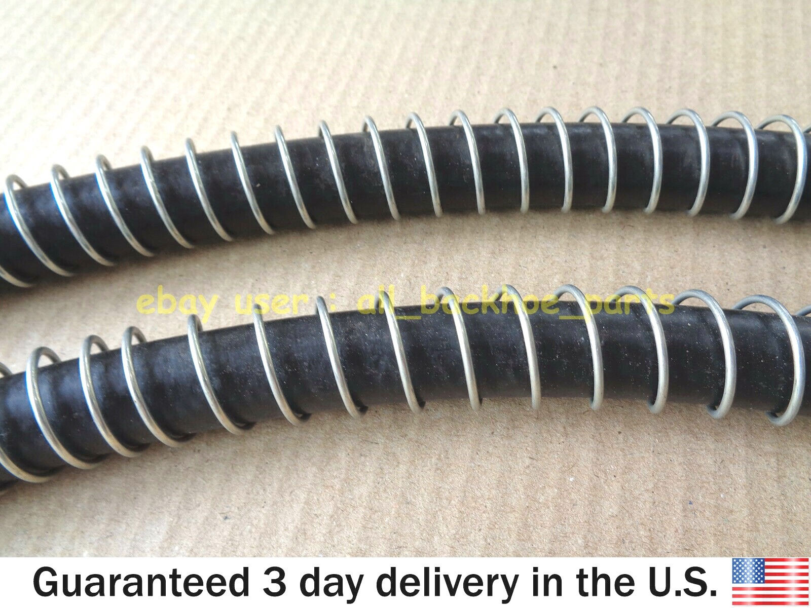 JCB BACKHOE - HOSE 3/8 BSP 800 MM WITH SPRING GUARD, 2 PCS. (PART NO. 612/80156)