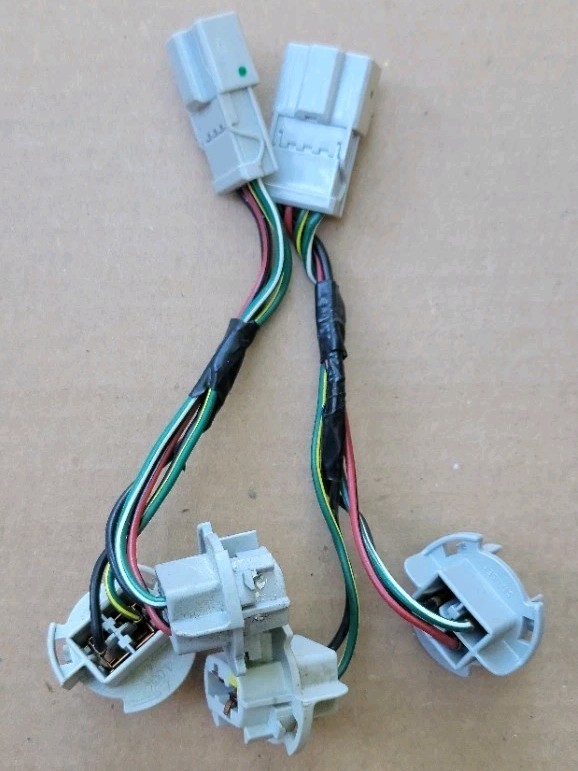 96-00 Honda Civic Rear Outer Tail Light Bulb Sub Harness Wiring Socket Set OEM H