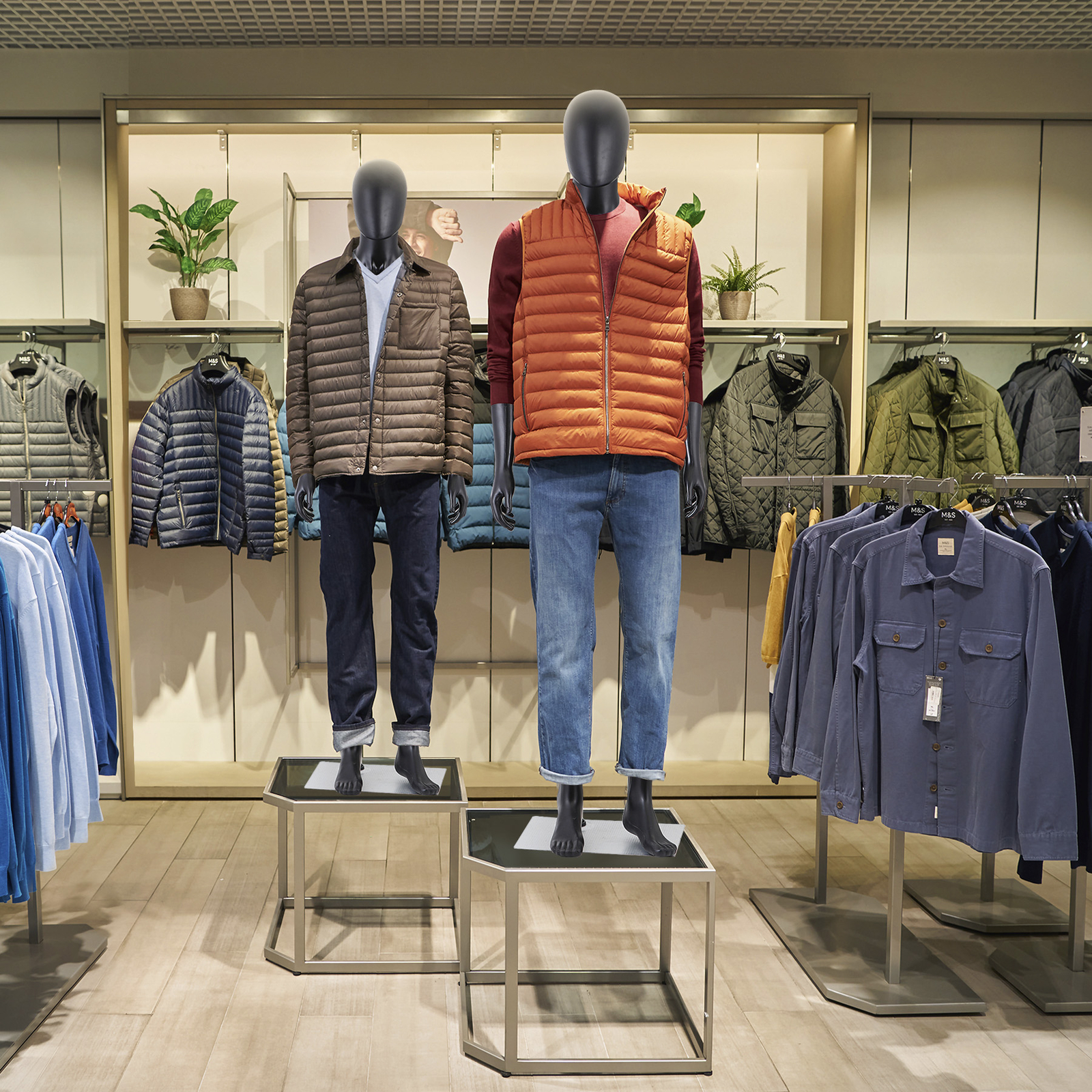 73"H Male Mannequin Full Body Realistic Display Head Turns Dress Form Base Black