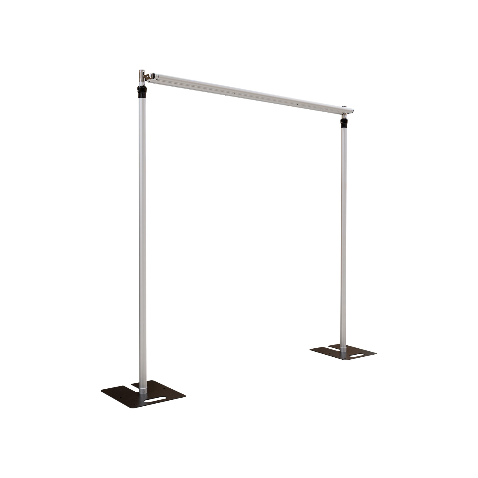 DOUBLE CROSS BAR ADJUSTABLE QUICK BACKDROP KIT 10 FT x 10 FT PIPE WITHOUT DRAPE