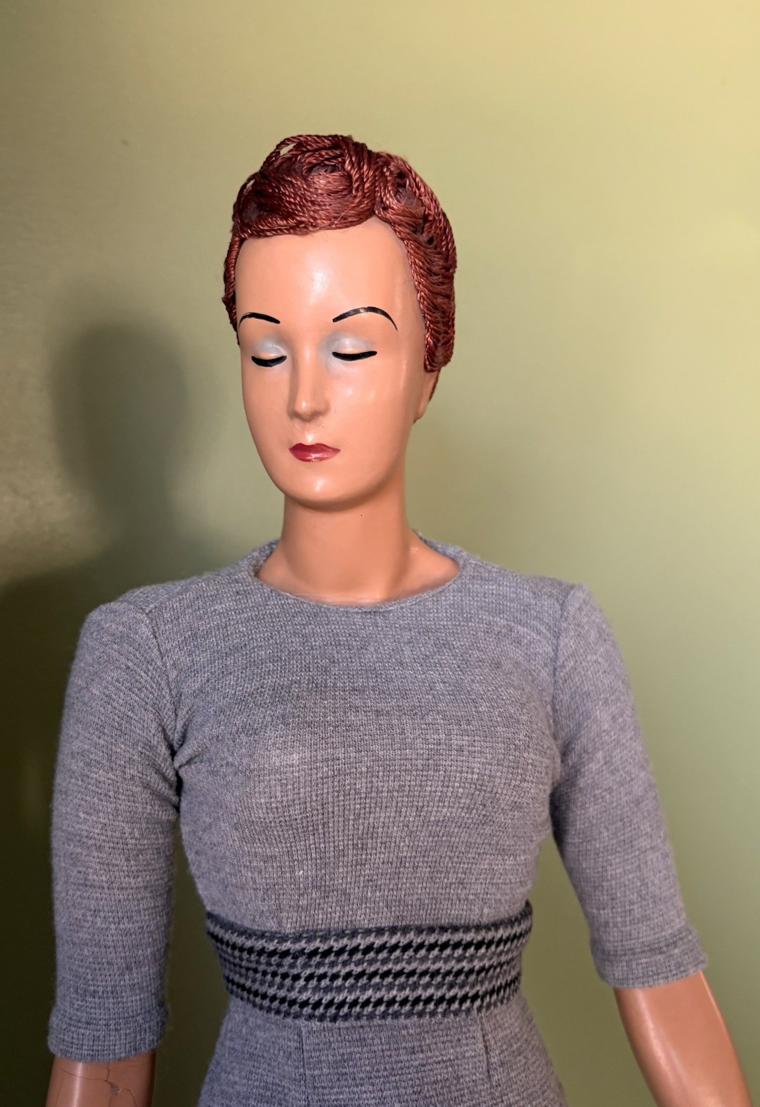 Vintage Margit Nilsen Department Store Tabletop Mannequin Composition-Stand 27”