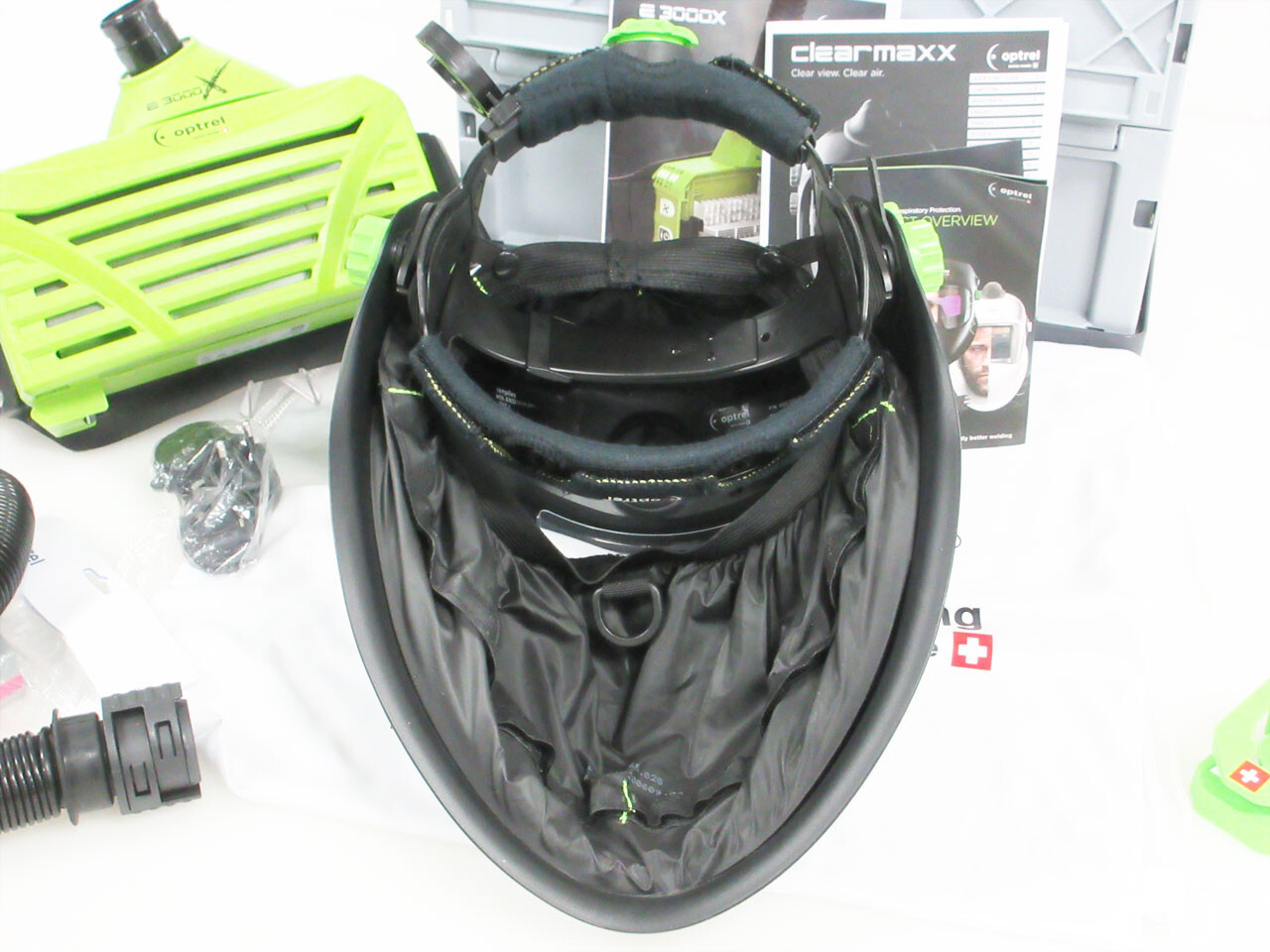 OPTREL CLEARMAXX HELMET & PAPR E3000X SYSTEM UP TO 18 HOUR BATTERY 4900.251 CASE