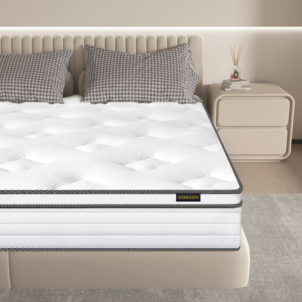 12/14 Inch Full Queen King Size Mattress Hybrid Foam Innerspring Bed in a Box