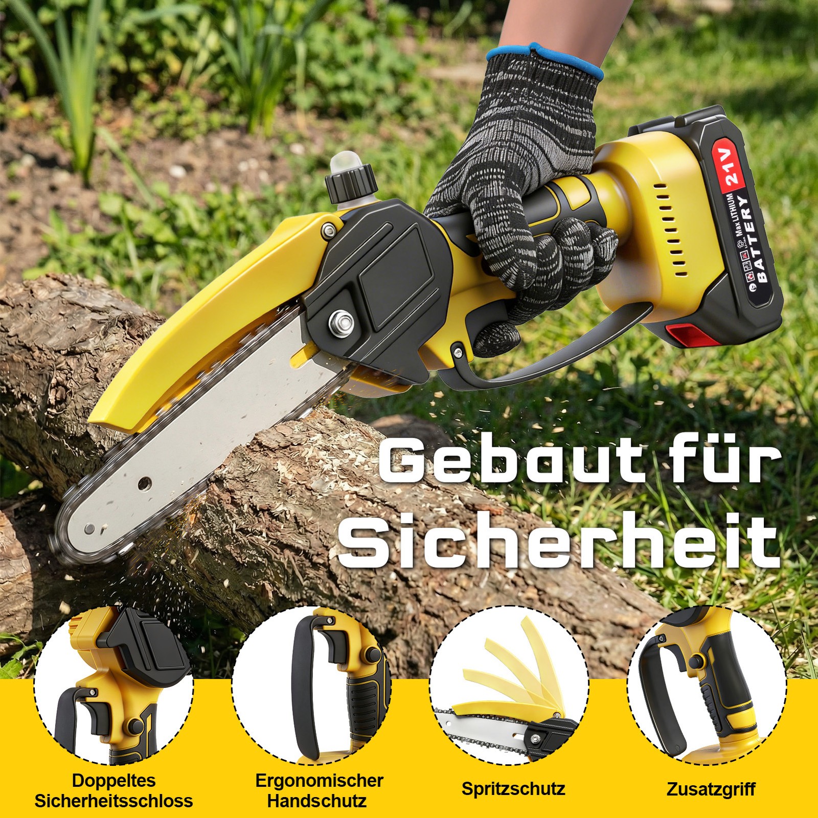 Telescoping High Pole Chainsaw Pruning Electric Pruner Garden Tree Branch Saw