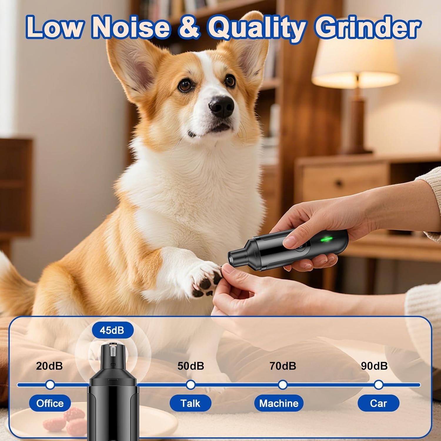 Silent Groom Pro Nail Grinder, Silent Grind Pro for Dogs Grinder Nail Pro-