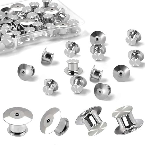 50 Pcs Metal Locking Pin Backs Pin Keepers Clasp Pin Backs Lockung Buckles