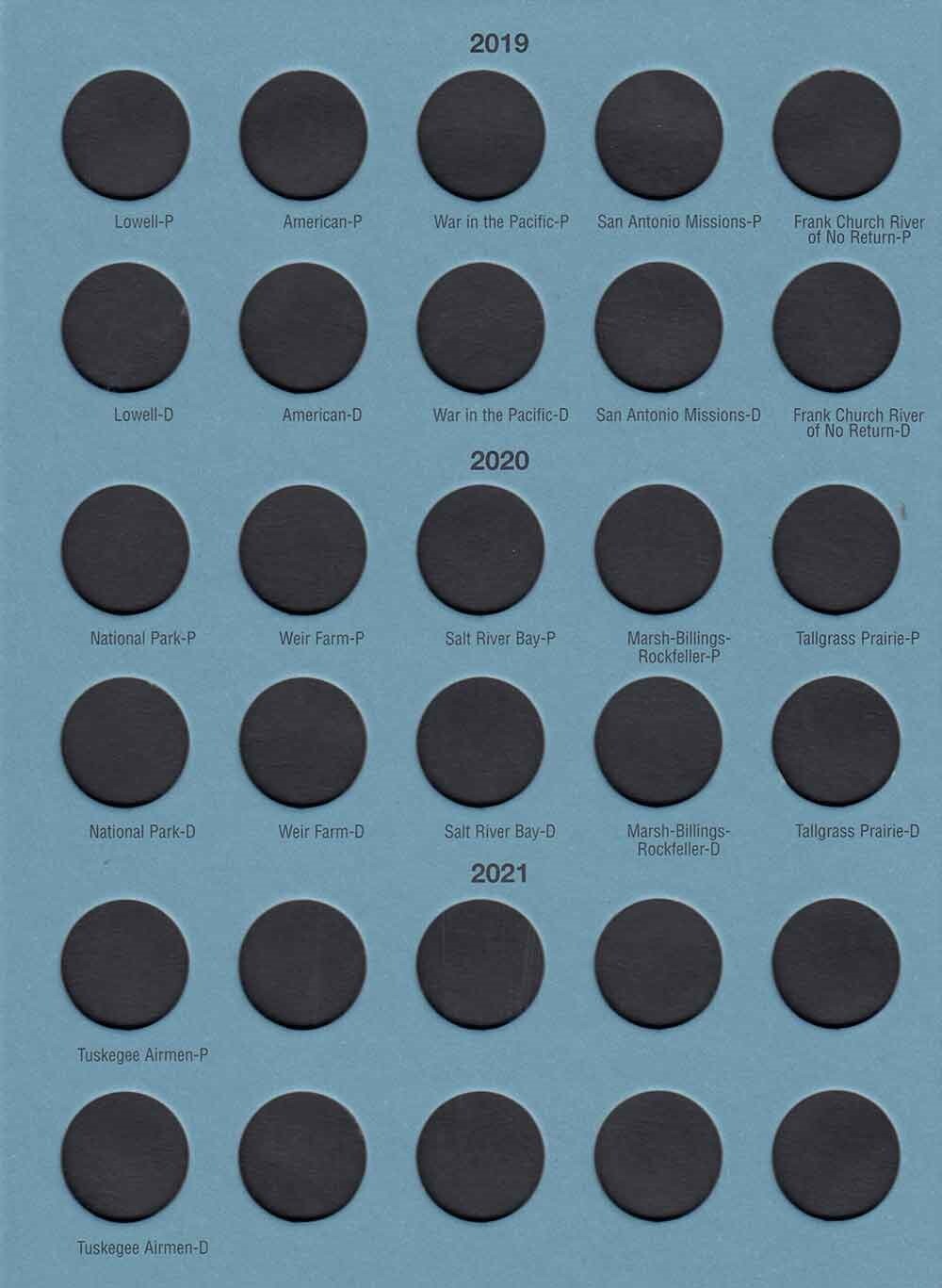 US National Parks Quarters Coin Collection Folder P&D Whitman Deluxe New Album