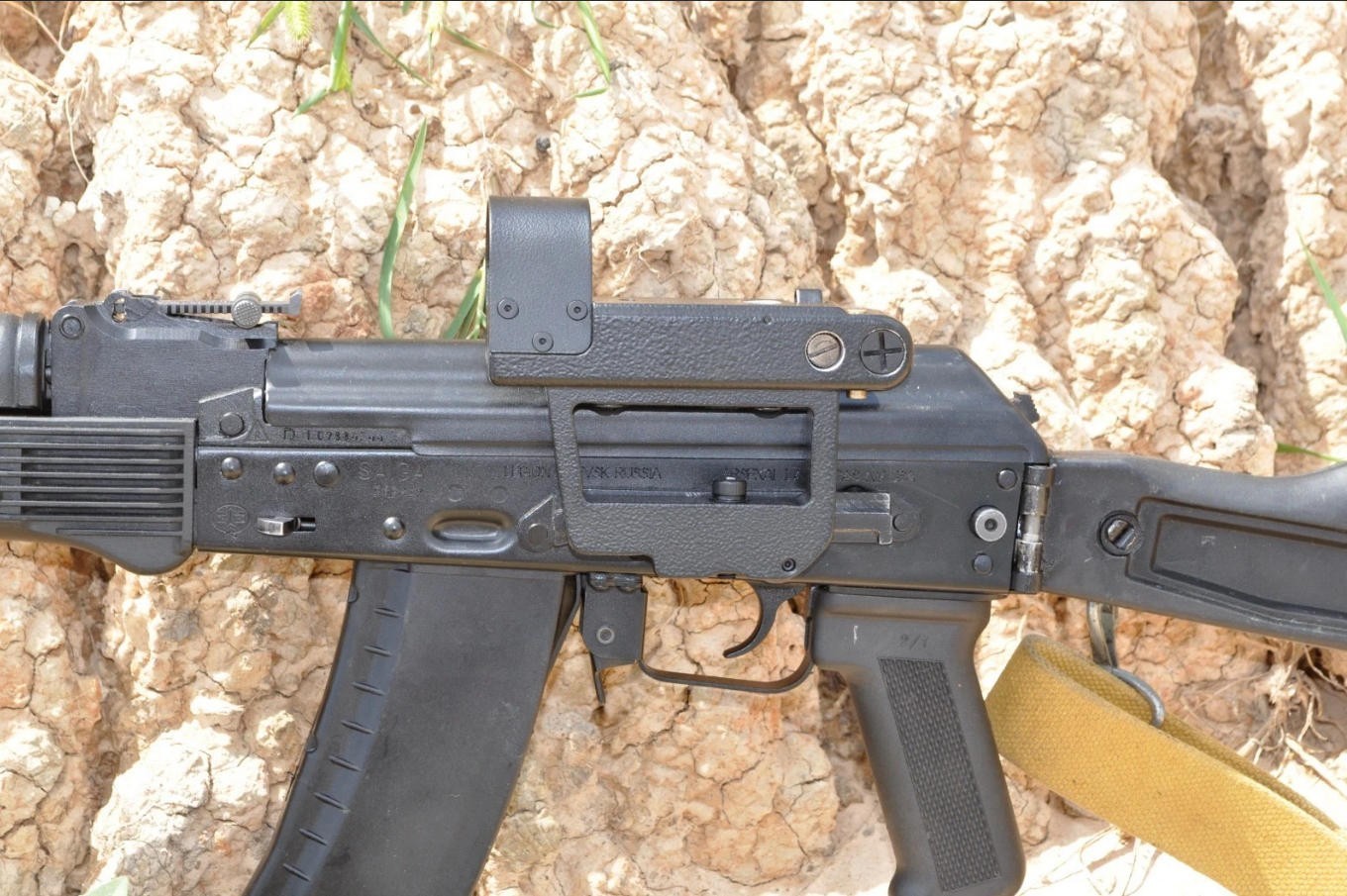 OKP7 Green Dot Sight HD Triangle Reticle Side Clip Russian Reflex Sight Hunting