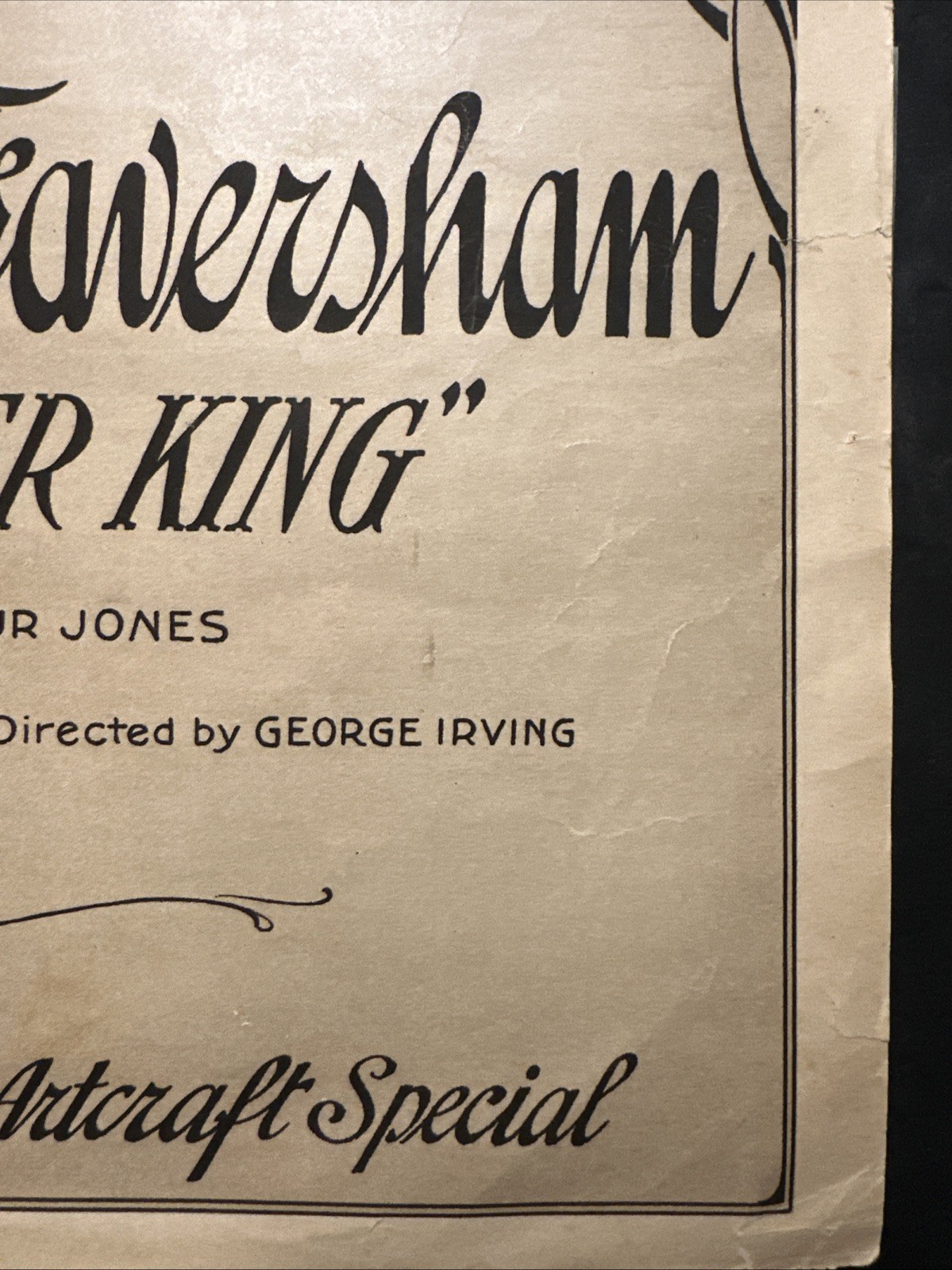 ANTIQUE ARTCRAFT PICTURES/ PARAMOUNT “the Silver King”W.F MOVIE LOBBY POSTER