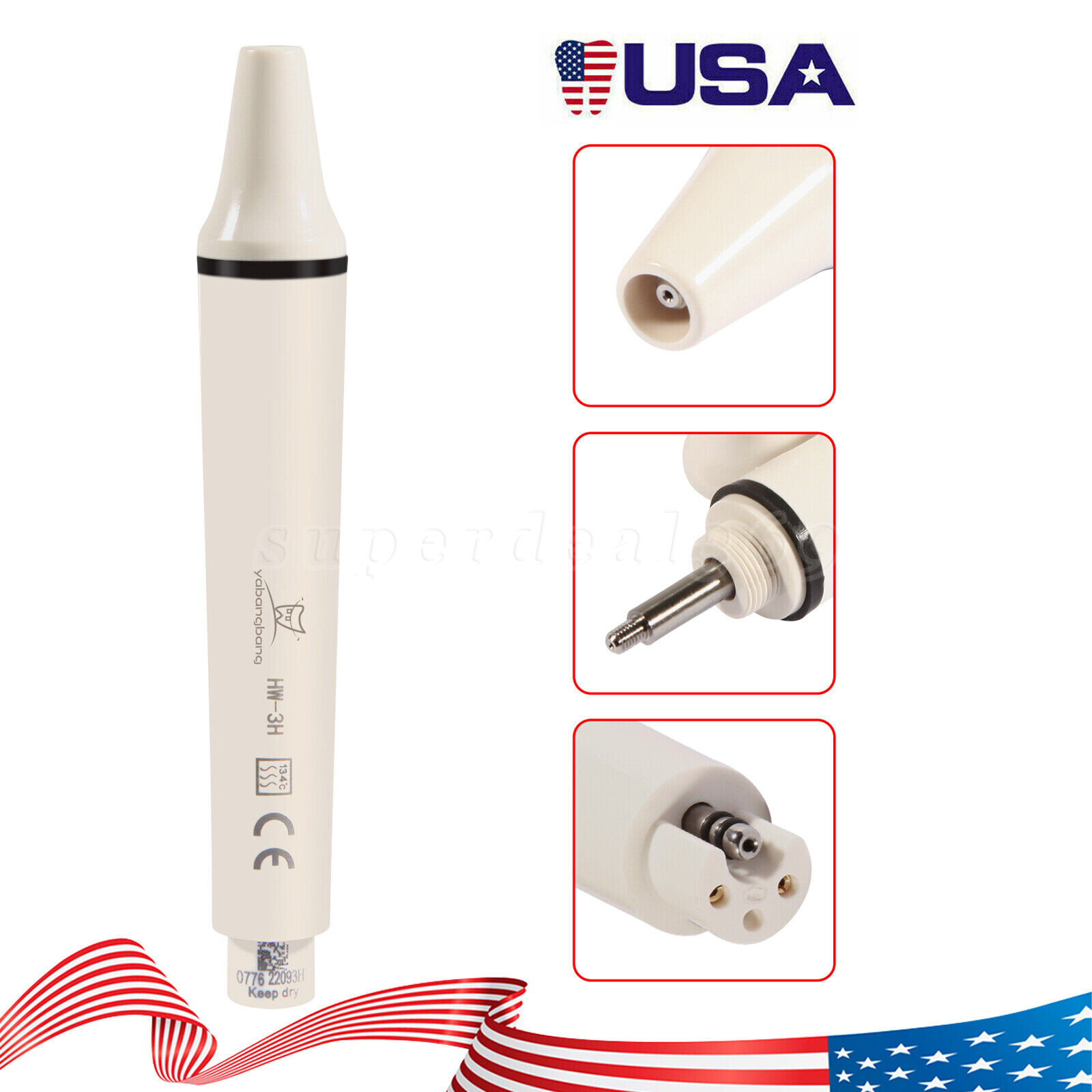 Dental Ultrasonic Piezo Scaler Handpiece LED/Tip Fit EMS/Cavitron/DTE/SATELEC ns