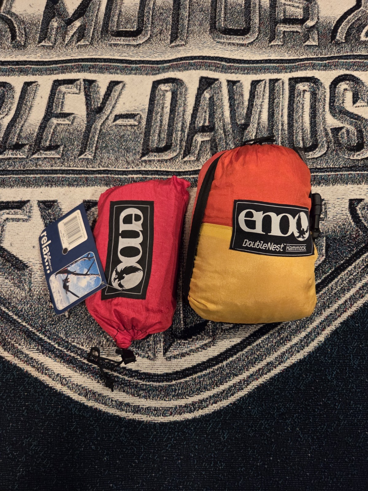 Eno Double Nest Hammock With Atlas Strap Suspension System Red/yellow