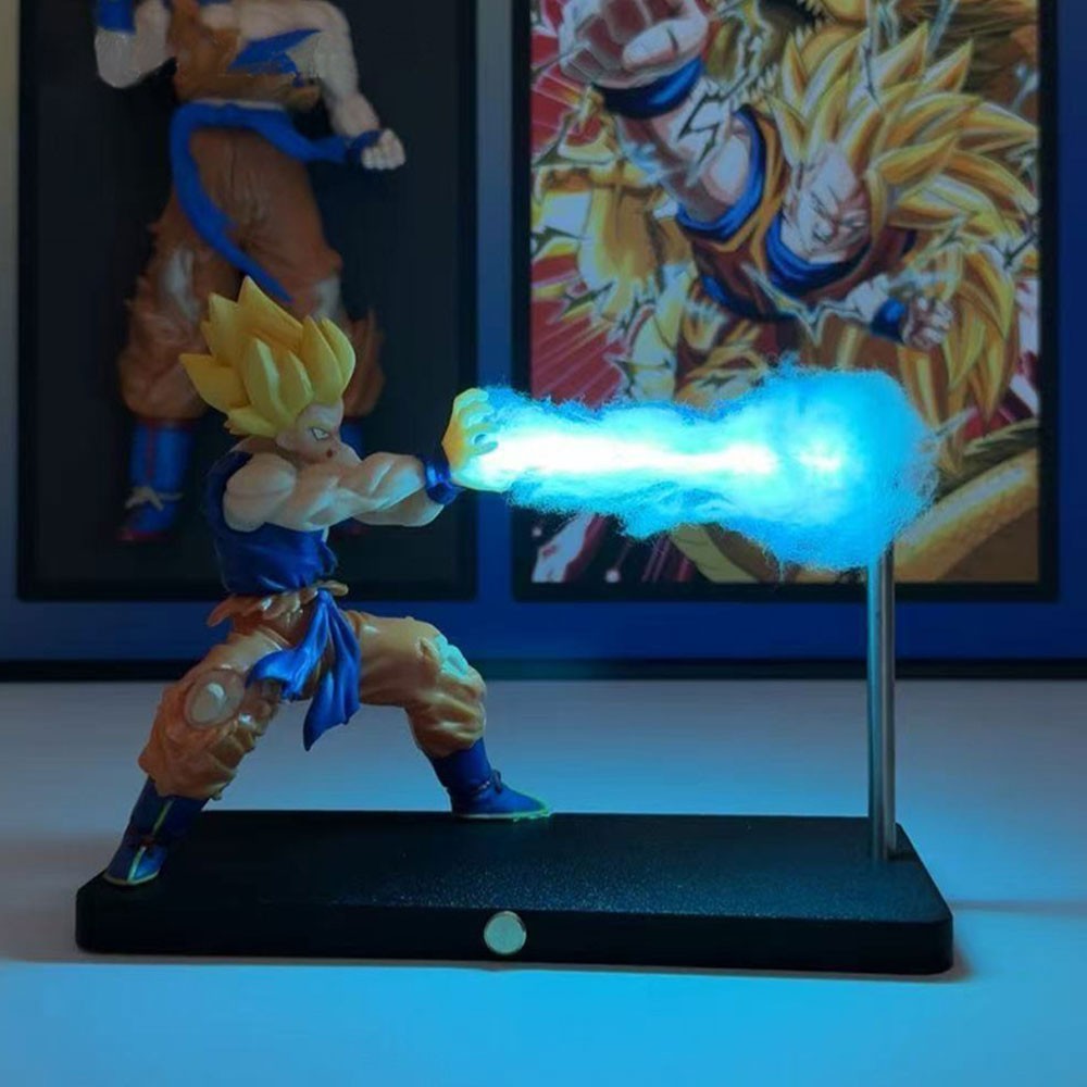 Dragon Ball Z Goku Kamehameha Magnetic Touchs Night Light - Levitating Desk Lamp