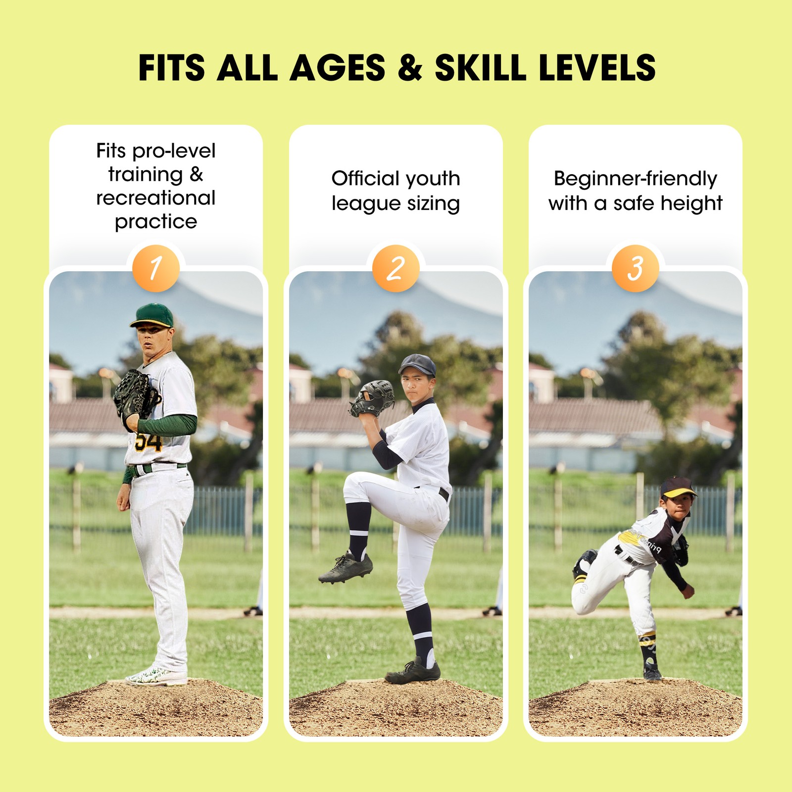 90 in Portable Foldable Pitching Mound for Baseball & Softball outdoor Training