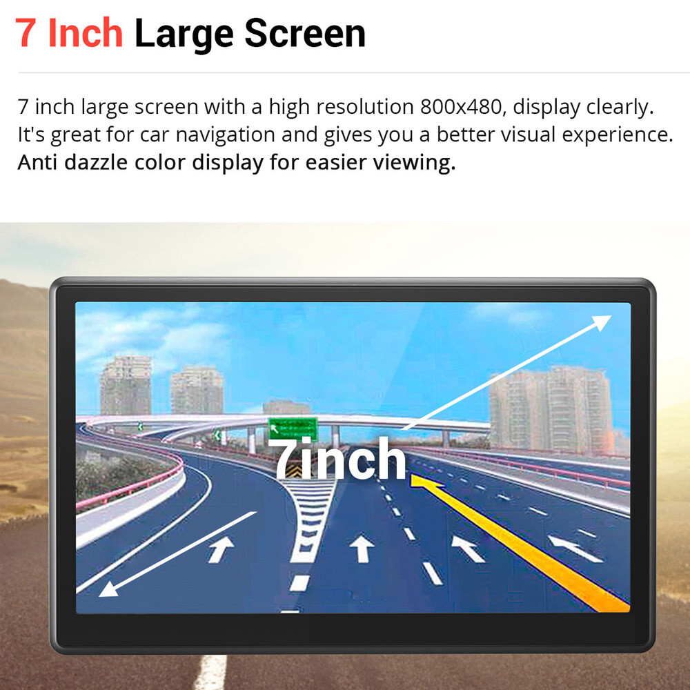 GPS Navigation For Car/Truck Touch Screen Maps w/ Spoken Direction 7" 8G+256M US